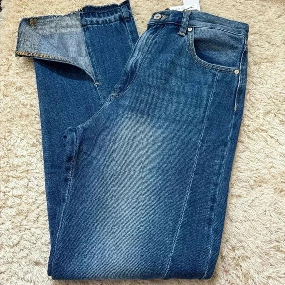 Kancan Womens Straight leg Slit Frayed hem seamed Jeans size 9/28 - Picture 11 of 12